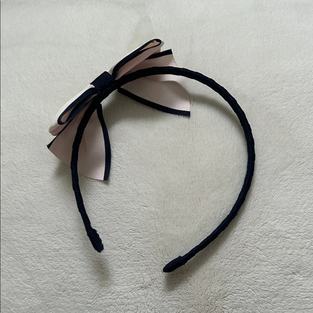 Janie & Jack | Navy Pink Bow Girl Headband